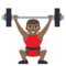 Person Lifting Weights - Medium Black emoji on Emojione
